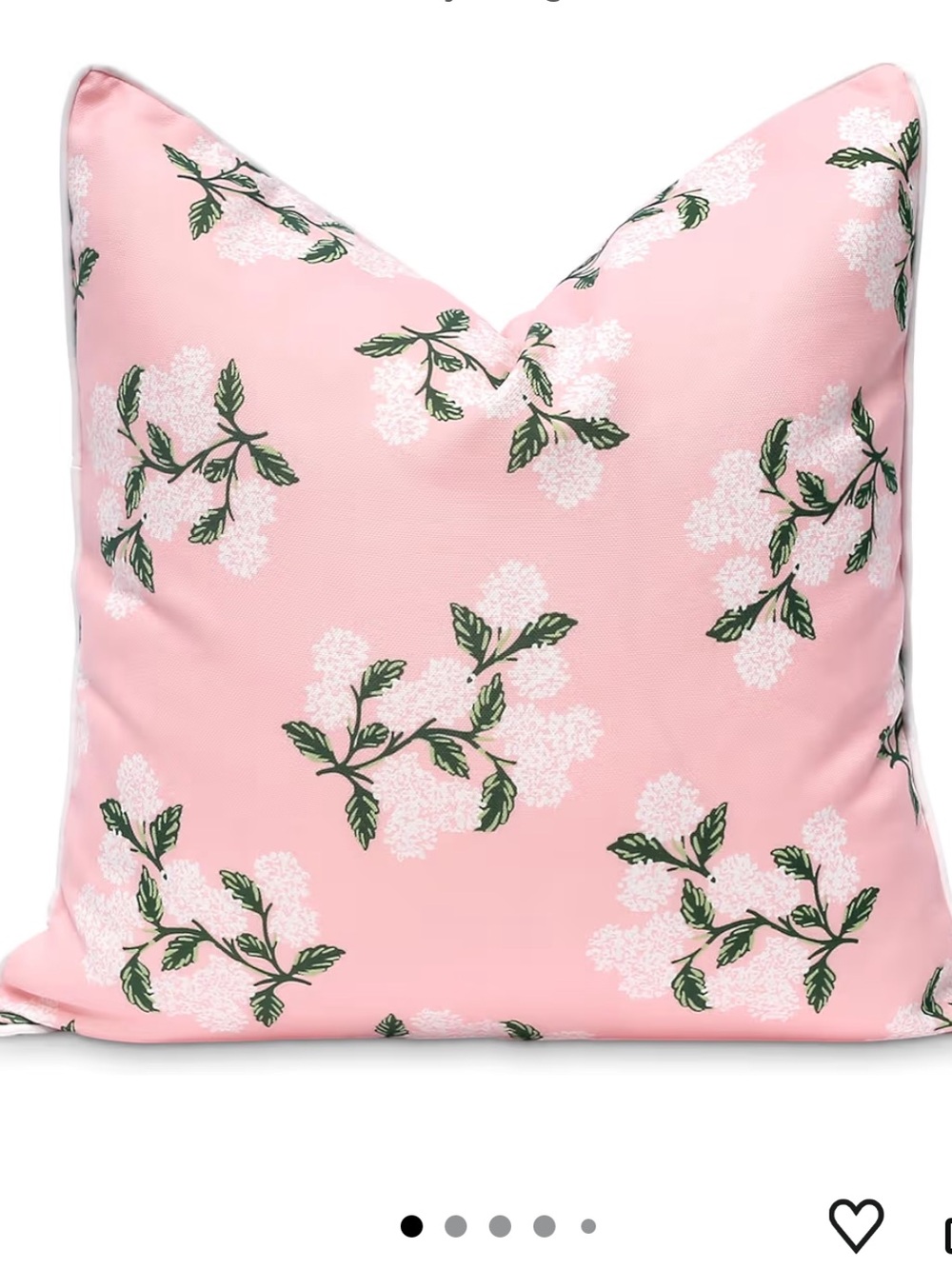 2 Hofdeco Blush Pink Hydrangea Floral Throw Pillow Cover 20x20
